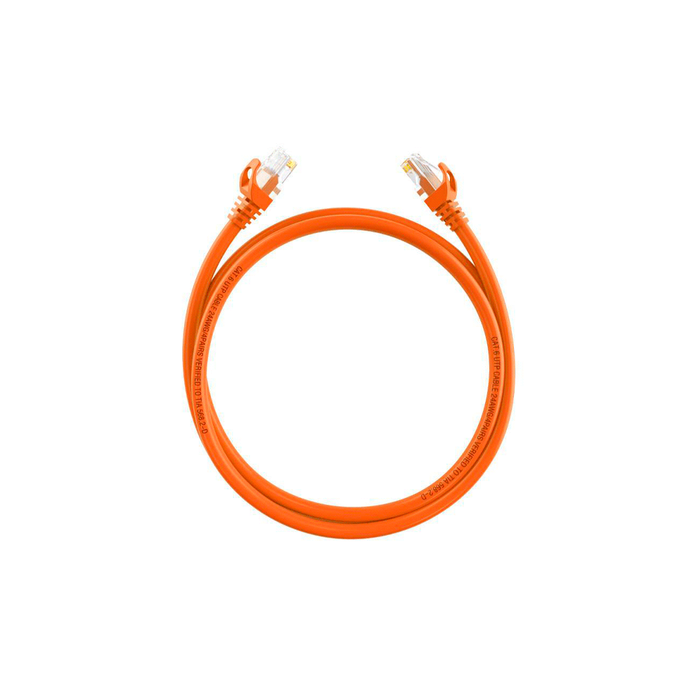 PATCH CORD UTP RJ45 HIKVISION CAT6 2 MTS NARANJA 24AWG DS-1NP6UEC0