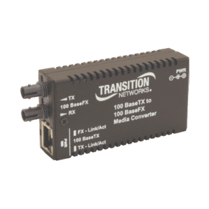 CONVERTIDOR FIBRA O. 10/100 SM 20KM/E-TX-FX01 TRANSITION