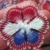 Escarapela de Ñandutí tricolor, artesanía paraguaya